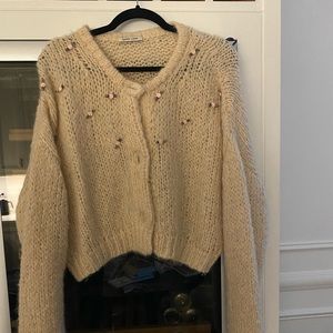 Sandy Liang Wool Alpaca Cardigan